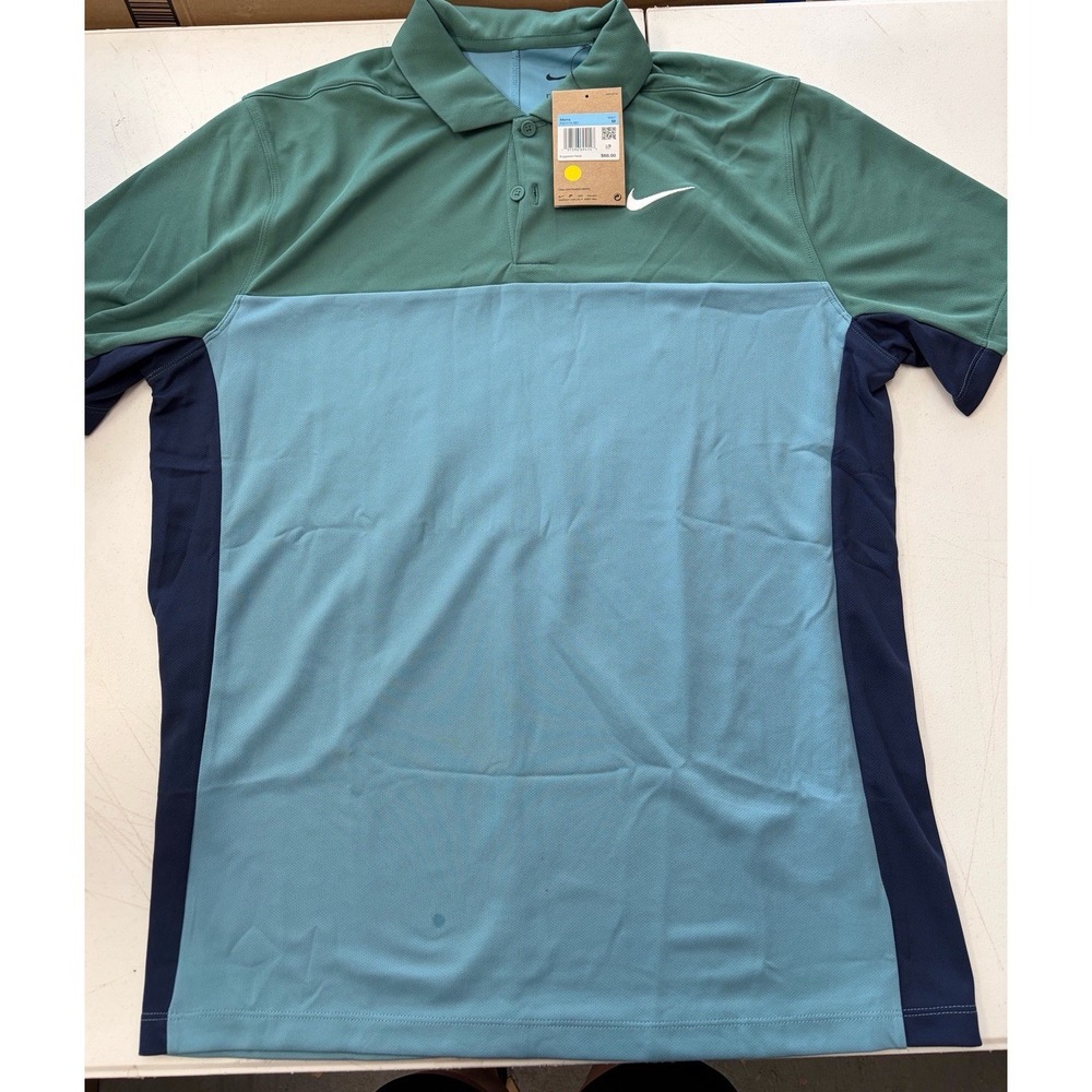 Nike Golf Men's Medium Color Block Polo Short Sleeve Teal,Green,Navy NWT Rtl $68